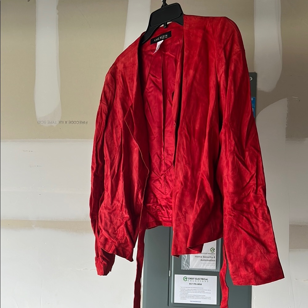 Red Open Front Jacket